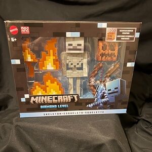 Mattel Minecraft Skeleton Action Figure Set - Blue, Orange, Gray